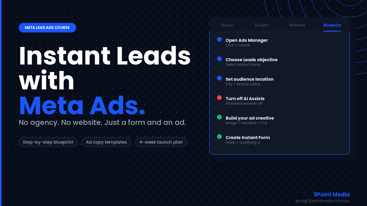 Meta Leads Course (delivered to your email inbox)